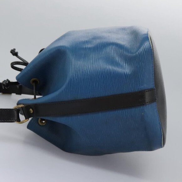 LOUIS VUITTON Epi Petit Noe Shoulder Bag Bicolor Black Blue M44152 Auth 114681 - Picture 4 of 16